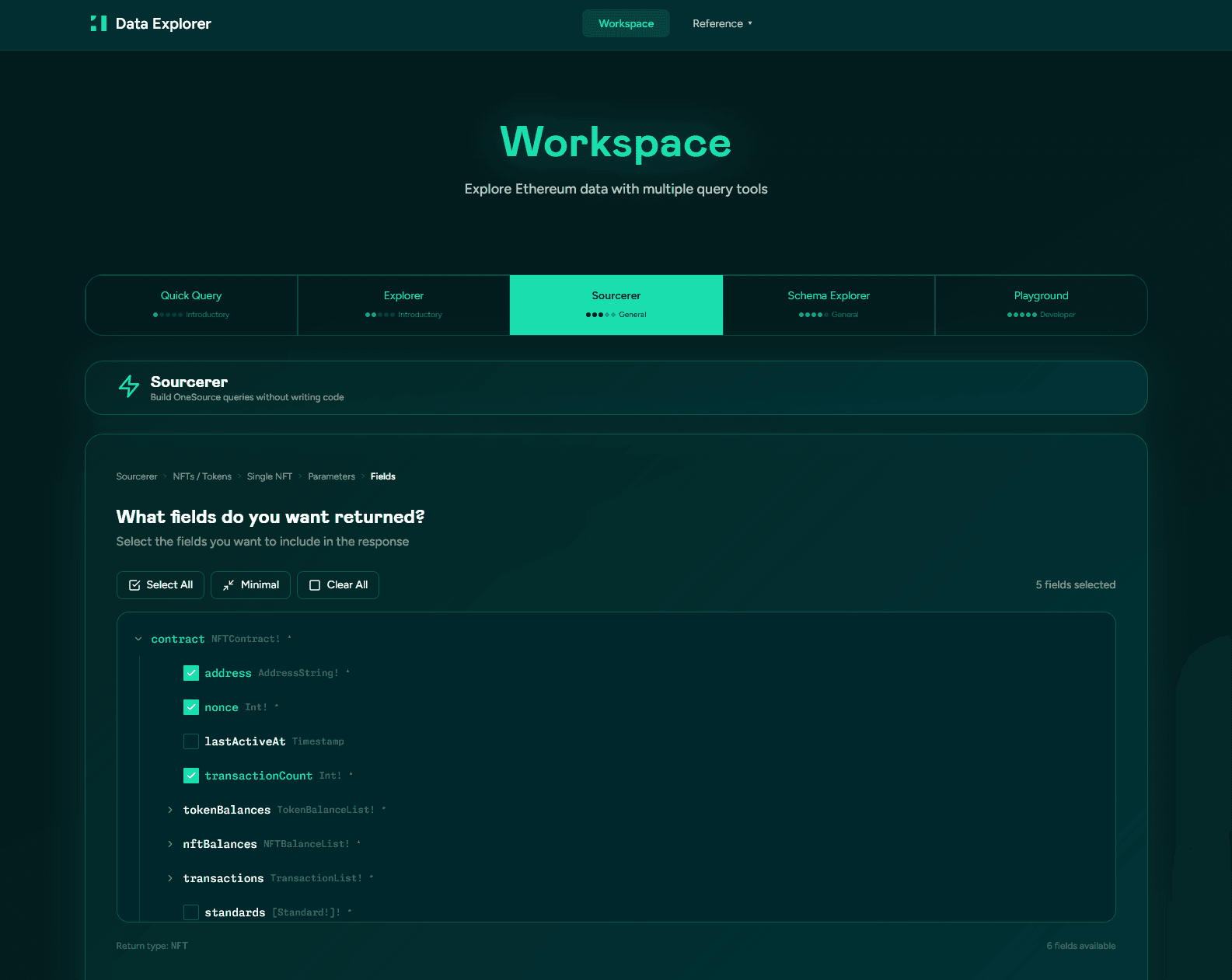 Sourcerer — Field Selection